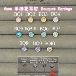 6mm 手捧花耳钉 Bouquet Zircon Earrings [TOP]